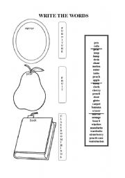 English Worksheet: Write the words