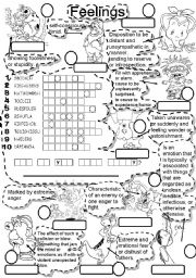 English Worksheet: FEELINGS #1 PUZZLE and MATCH 
