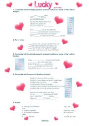 English Worksheet: Lucky by Jason Mraz