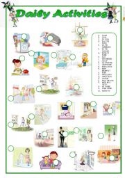 English Worksheet: Present Simple - Daily Activities