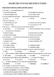  useful exercise on English structures