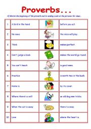 English Worksheet: Proverbs