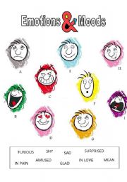 English Worksheet: Emotions & Moods