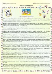 English Worksheet: READING COMPREHENSION (Two pages)