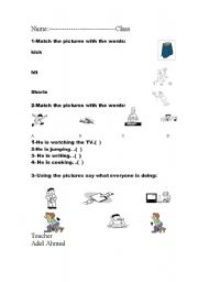 English worksheet: Easy way to revise vocab and grammar