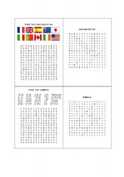 Wordsearch activities