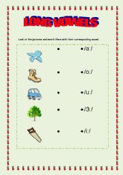 English Worksheet: Phonics: Long vowels