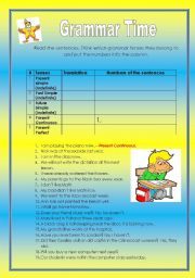 English worksheet: Grammar Time