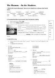 English Worksheet: Present Perfect Continuous Song, Discussion Peer Pressure Gang Culture