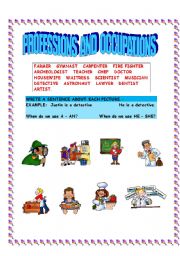 English Worksheet: PROFESSIONS AND OCCUPATIONS