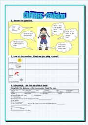 English worksheet: clothes