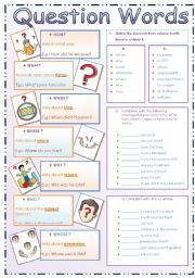 English Worksheet: Question Words