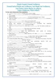 English Worksheet: Mixed Tenses