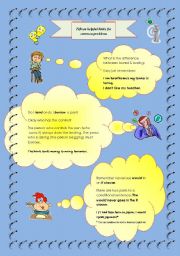 English Worksheet: Hints to help learners to avoid  difficulties with some basic English constructions  (editable) 