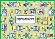 English Worksheet: DESCRIBING ACTIONS - BOARD GAME