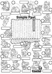 English Worksheet: SIMPLE PAST WORDSEARCH