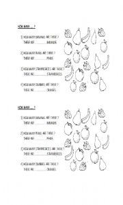 English Worksheet: How many....? 