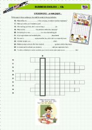 English Worksheet: Business English 15 b- Crossword