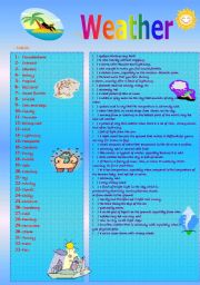 English Worksheet: Weather