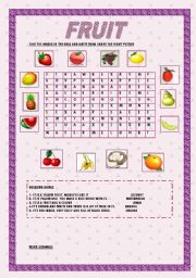 English Worksheet: FRUIT