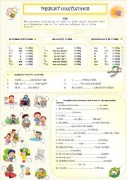 English Worksheet: present continuous