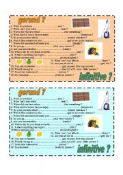 English Worksheet: Gerund or infinitive ?