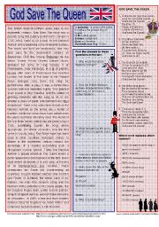 English Worksheet: The British National Anthem