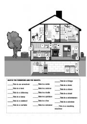 English Worksheet: Furniture in the house