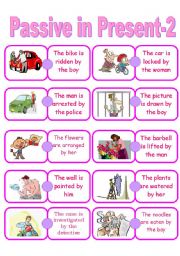 English Worksheet: Passive in Present