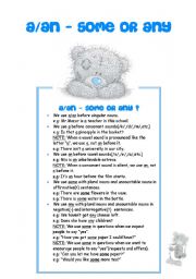 English Worksheet: A/AN-SOME-ANY