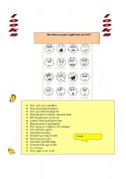 English worksheet: look and feel