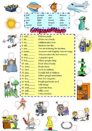 English Worksheet: compound nouns 2