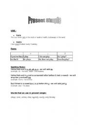 English worksheet: Present Simple