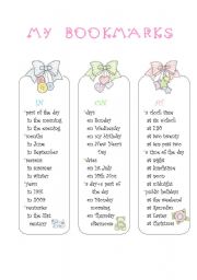 MY BOOKMARKS(Prepositions of time:in-on-at)