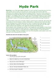 English Worksheet: Hyde Park