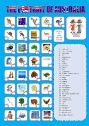 English Worksheet: THE PORTRAIT OF AUSTRALIA