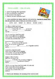 English Worksheet: Song - Down Under - Men at  work