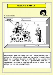 English Worksheet: Helens family