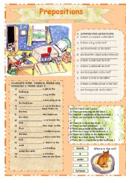 English Worksheet: The Bedroom