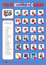 English Worksheet: THE PORTRAIT OF CANADA (1)