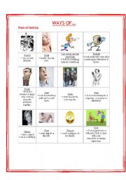 English Worksheet: Ways of Looking