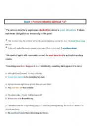 English Worksheet: Must have done