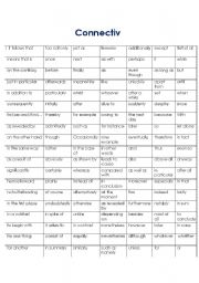 English Worksheet: Conjunctions/Connectives