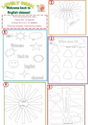 English Worksheet: LOVELY SNAIL   Welcome back to English classes. The first lesson. 5 big pictures.