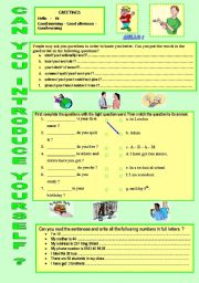 English Worksheet: CAN YOU INTRODUCE YOURSELF ?