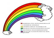 English Worksheet: Rainbow speaking exercise