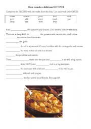 English Worksheet: Recipe 