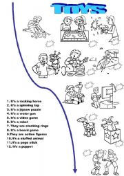 English Worksheet: Toys Match