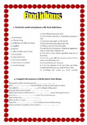 English Worksheet: Food idioms