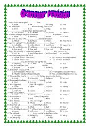 English Worksheet: 100 GRAMMAR MULTIPLE-CHOICE QUESTIONS 